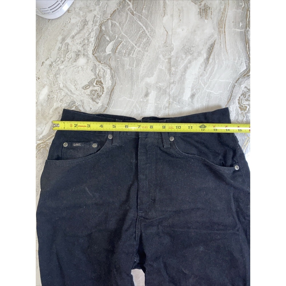 VTG Lee Womens Jeans High Rise Waist Black Denim 10 Mom Jean - Picture 5 of 11